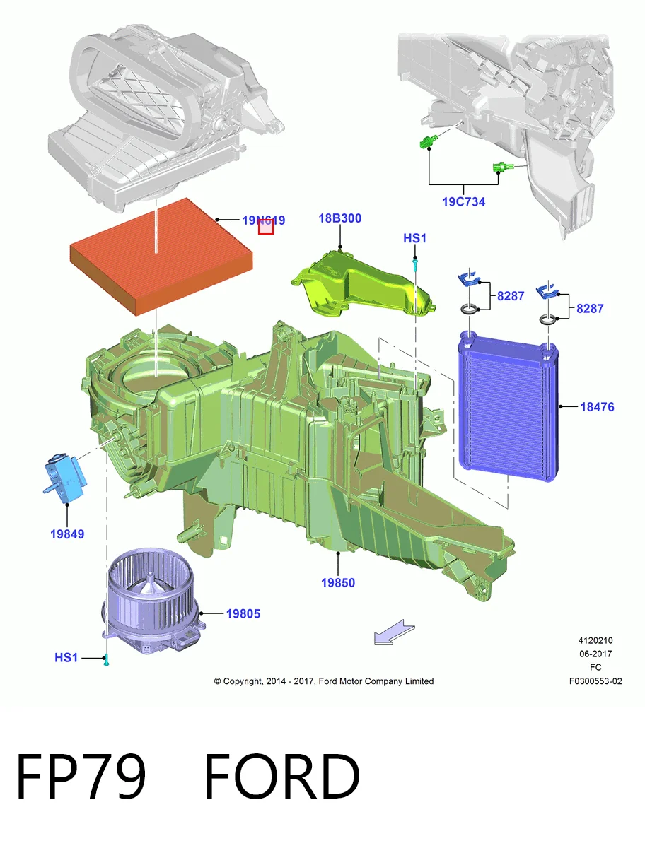 FP79 Ford Внутрисалонный фильтр