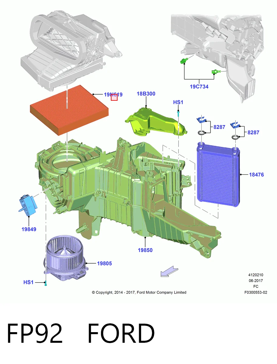 FP92 Ford Внутрисалонный фильтр
