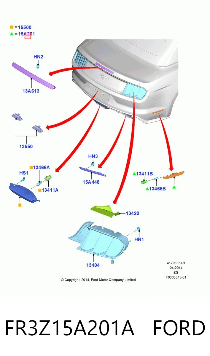 186190001 TYC Габарит задний боковой левый