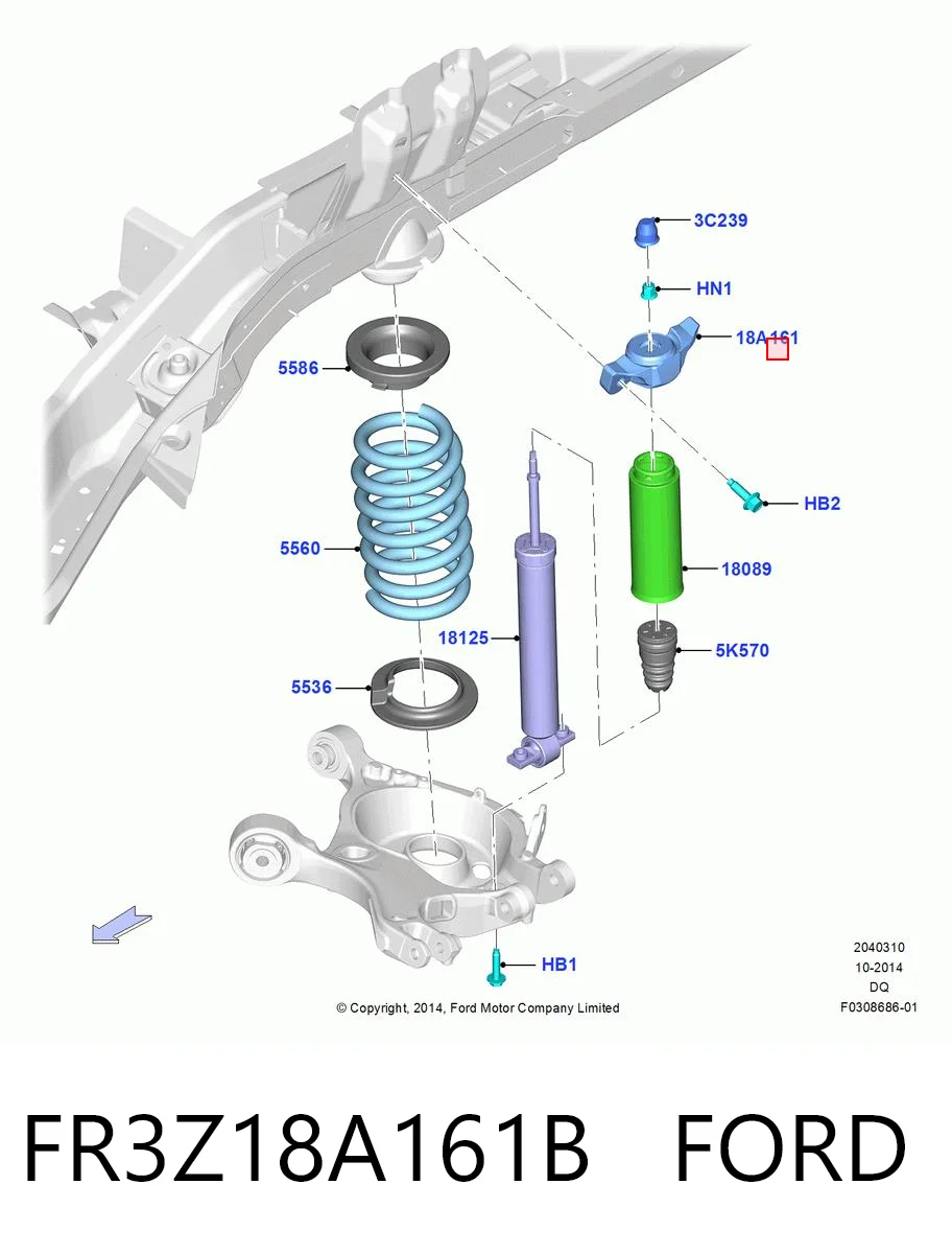 Опора амортизатора на Ford Edge II CD539