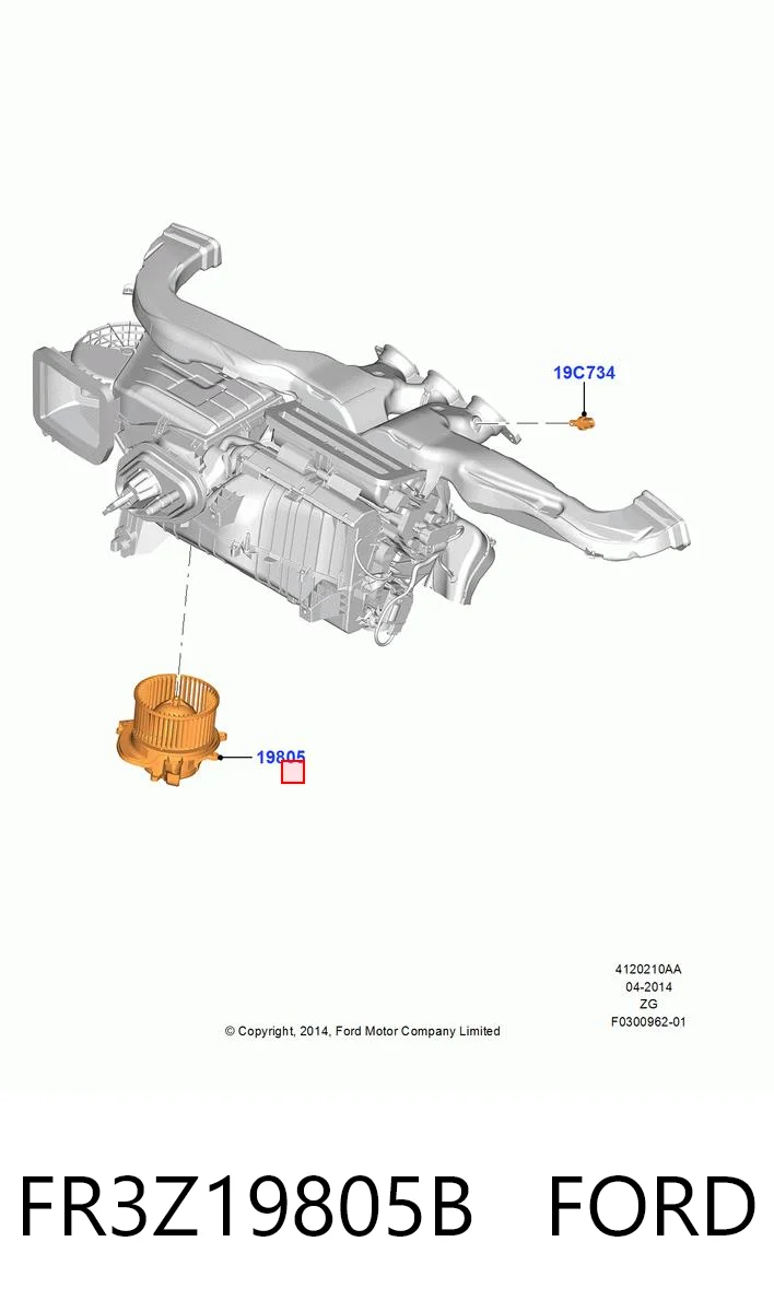 FR3Z19805B Ford Электромотор печки