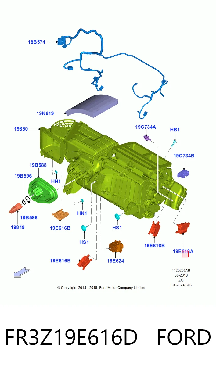 FR3Z19E616D Ford 