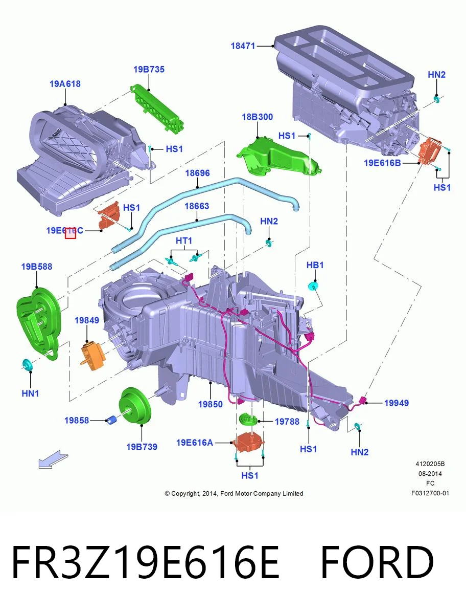 FR3Z19E616E Ford 