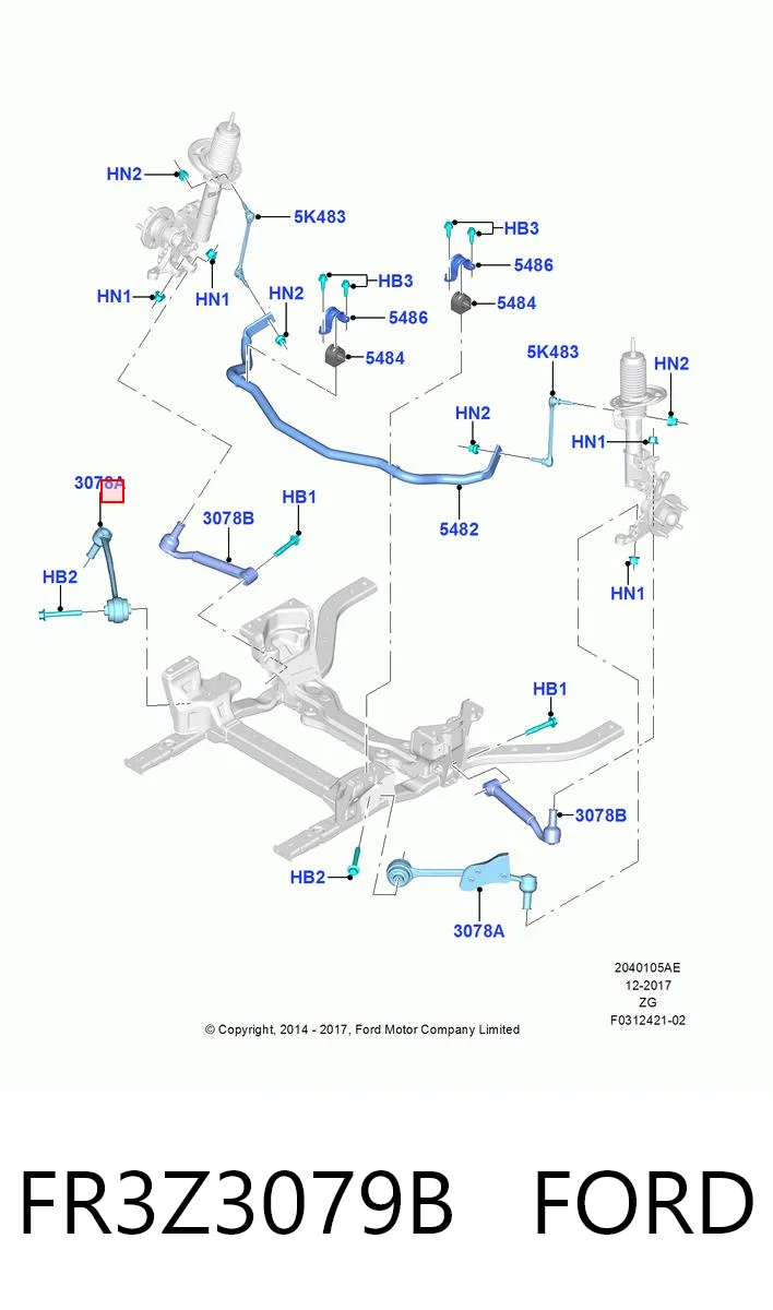 FR3Z3079B Ford Рычаг передней подвески нижний левый