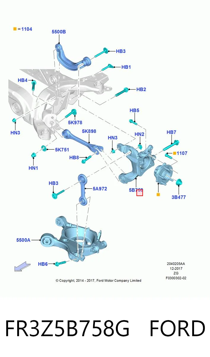 Кулак поворотный правый ALP ALPFR3Z5B758B