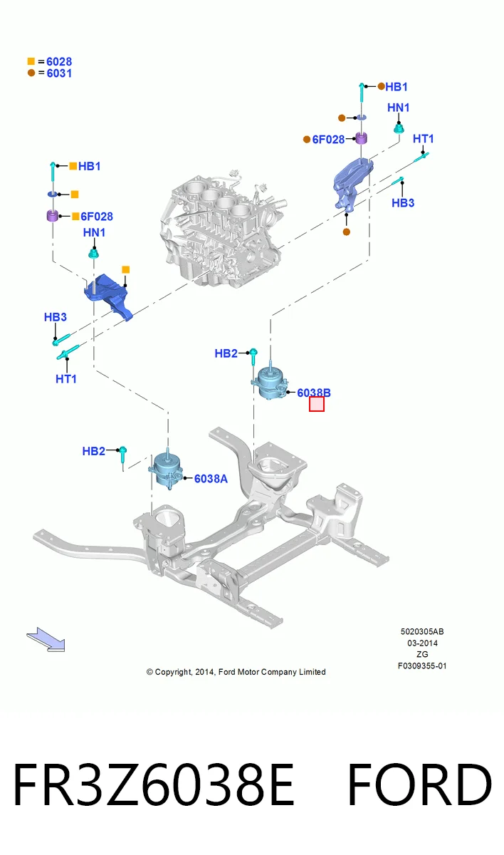 FR3Z6038E Ford 
