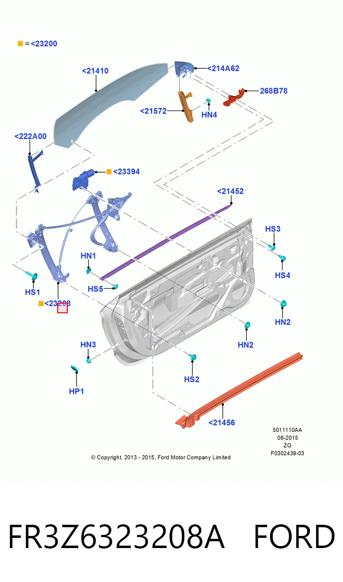 FR3Z6323208A Ford Механизм подъема стекол
