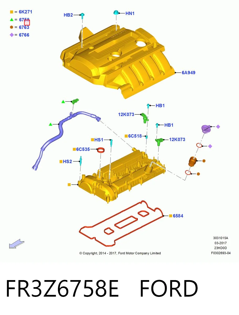 FR3Z6758E Ford 