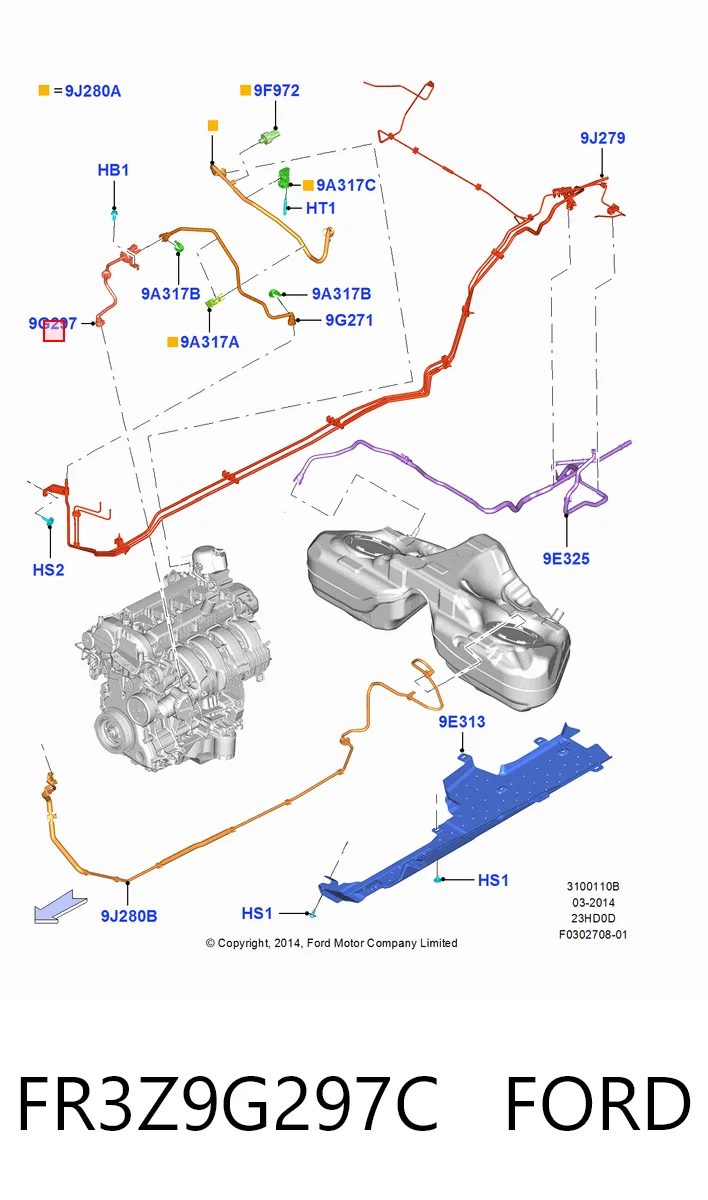FR3Z9G297C Ford Клапан абсорбера