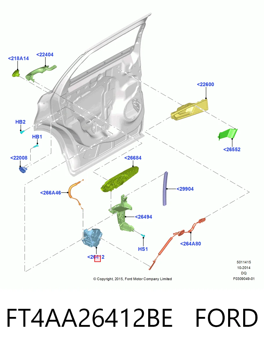 Замок задней двери, правой Ford Fusion седан (CD) (2012 - 2022) цена, от 10.19 USD
