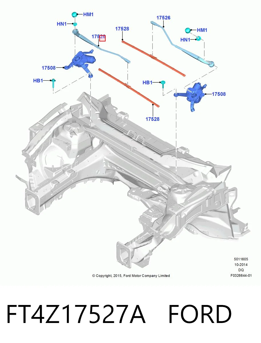 FT4Z17527A Ford Поводок дворника
