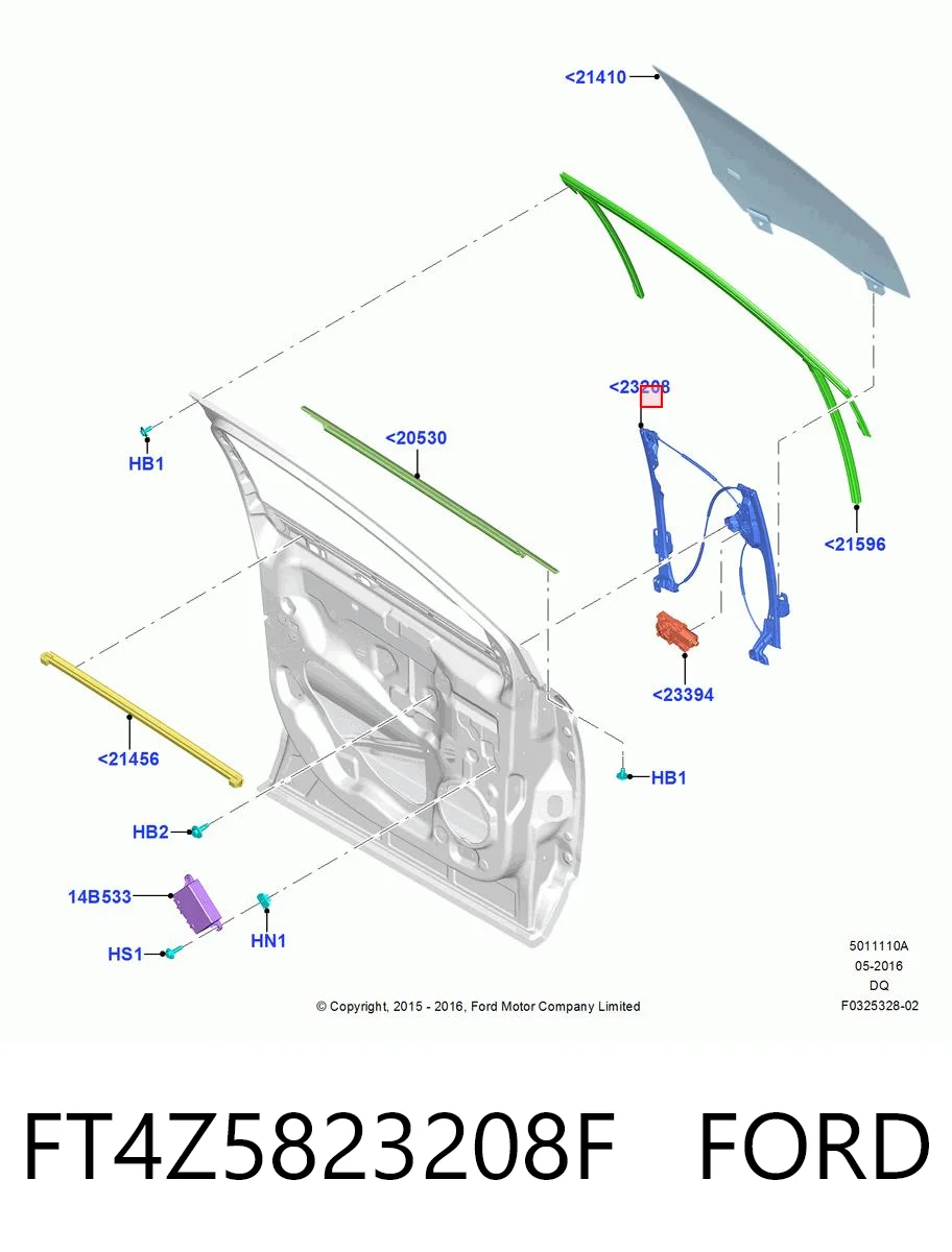  Стеклоподъемник передней правой двери Ford Edge 2