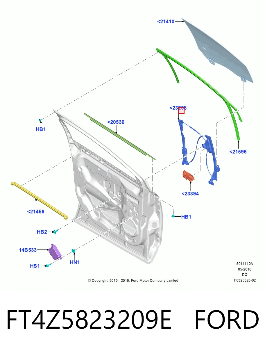  Стеклоподъемник передней левой двери Ford Edge 2