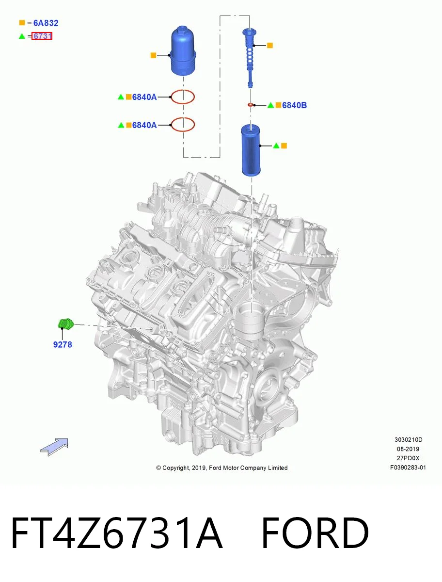 FT4Z6731A Ford Масляный фильтр двигателя