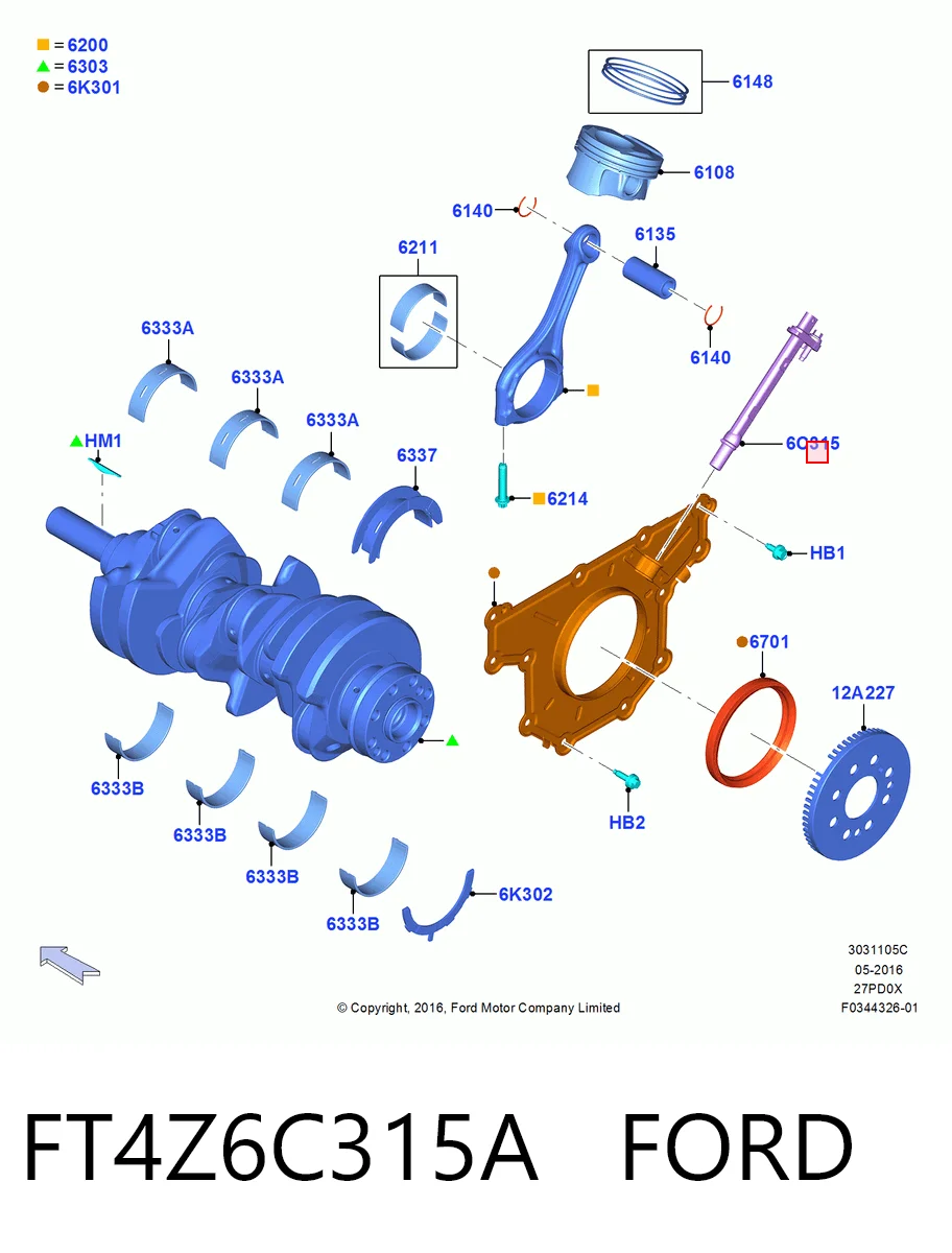 FT4Z6C315A Ford Воздушный фильтр двигателя