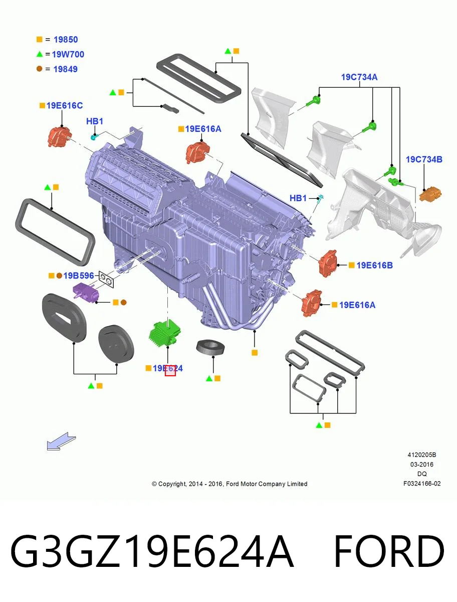G3GZ19E624A Ford Реле печки