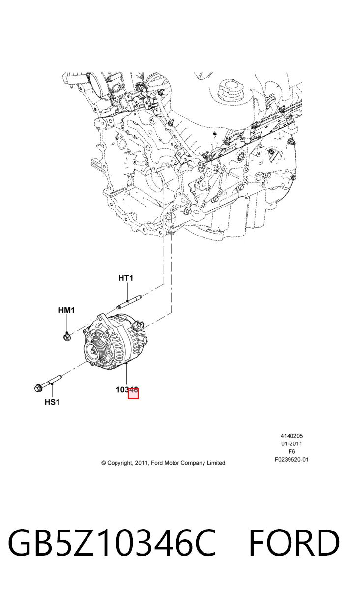 GB5Z10346C Ford Генератор автомобильный