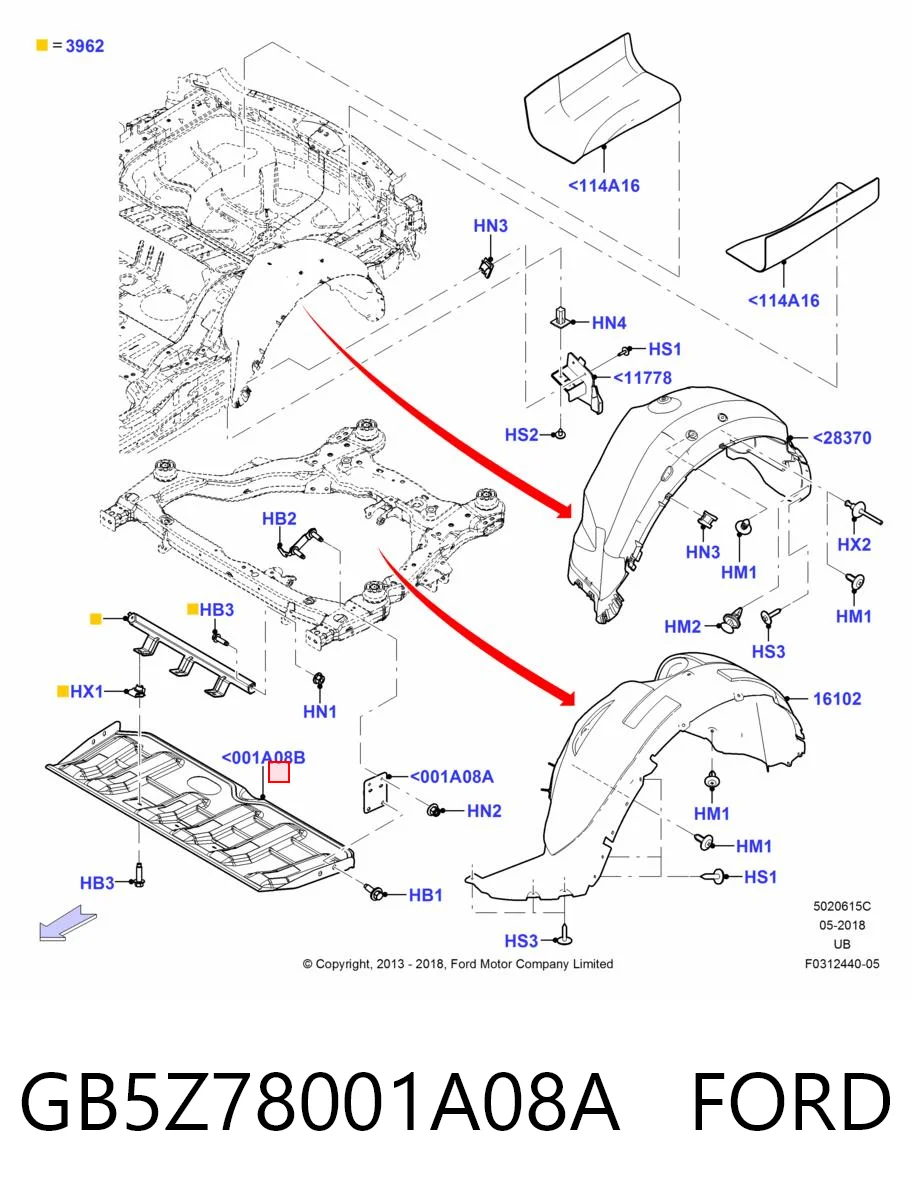 GB5Z78001A08A Ford 