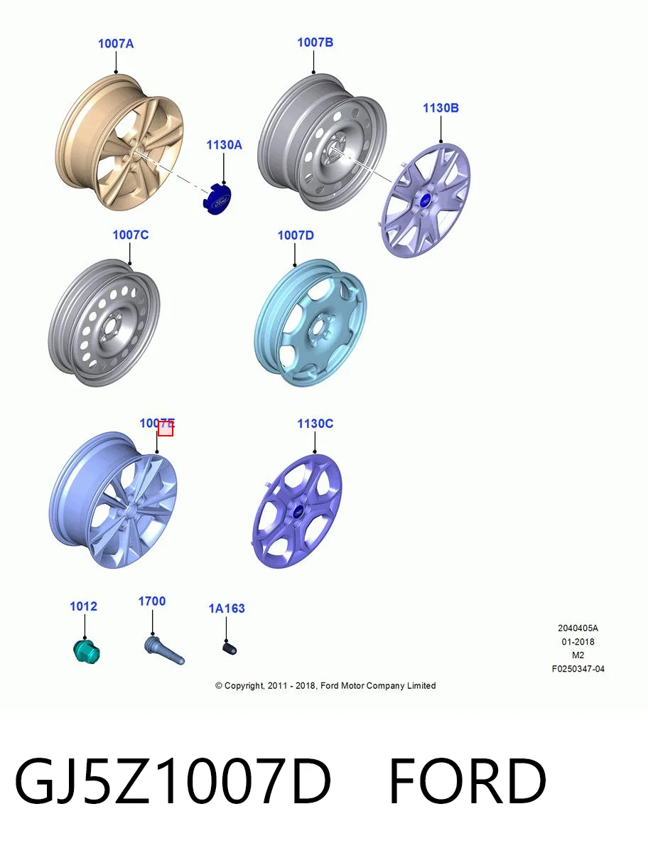 GJ5Z1007D Ford Оригинальные диски