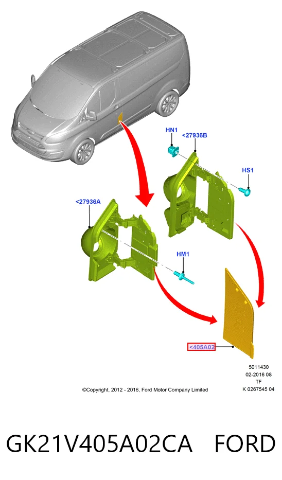 GK21V405A02CA Ford Дверка бензобака