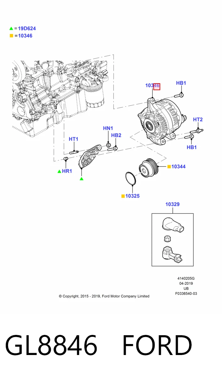 GL8846 Ford Генератор автомобильный