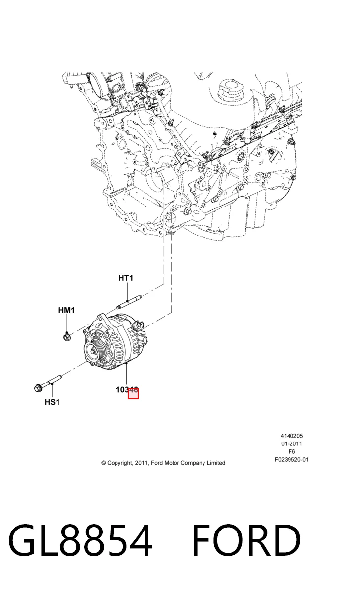 GL8854 Ford Генератор автомобильный