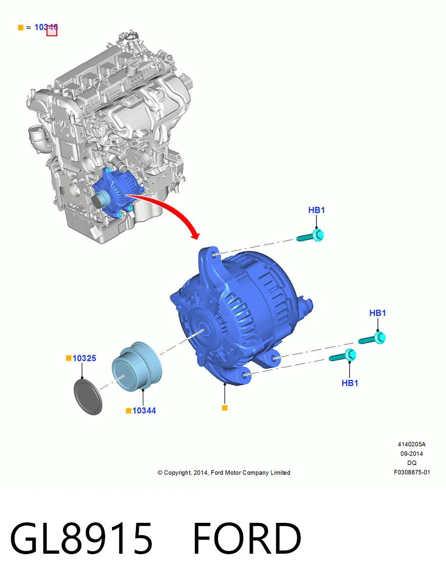 GL8915 Ford Генератор автомобильный
