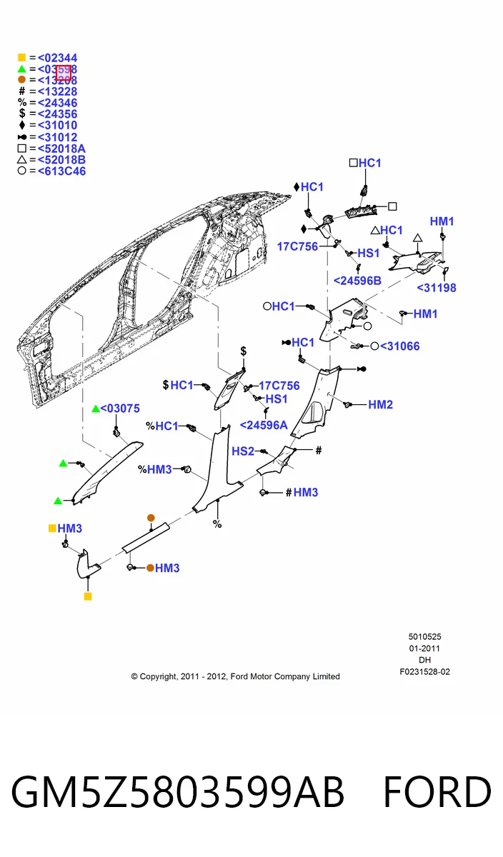 GM5Z5803599AB Ford 