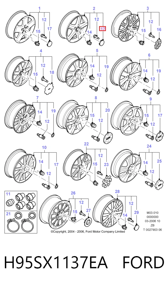 Колпак колесного диска Ford Focus I седан (DFW) (1999 - 2005) цена, от 5.07 USD