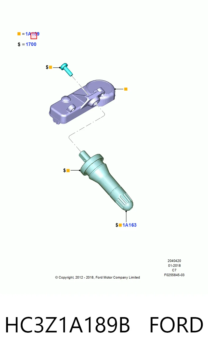 HC3Z1A189B Ford Манометр воздушный