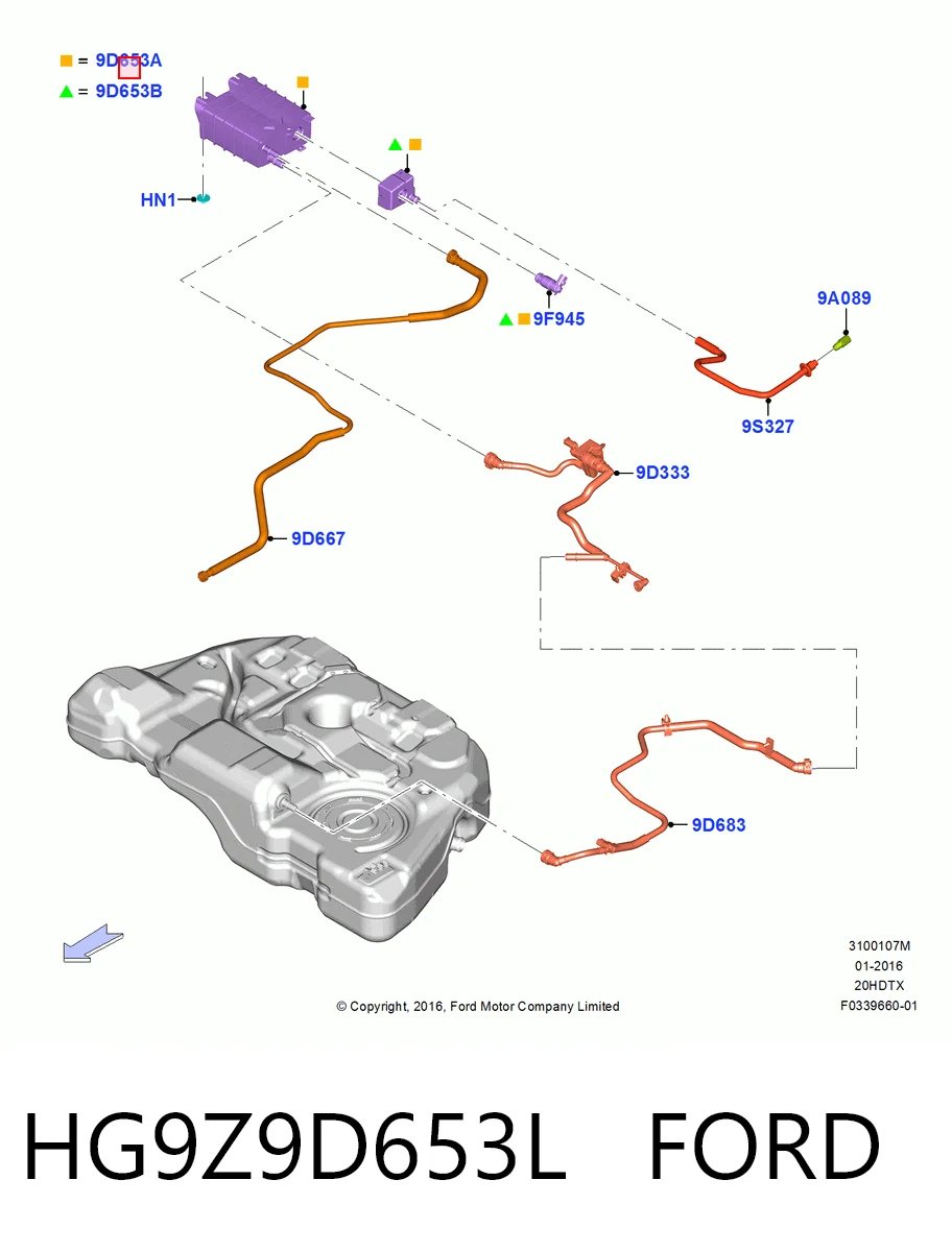 Абсорбер топливных паров на Ford Fusion  CD