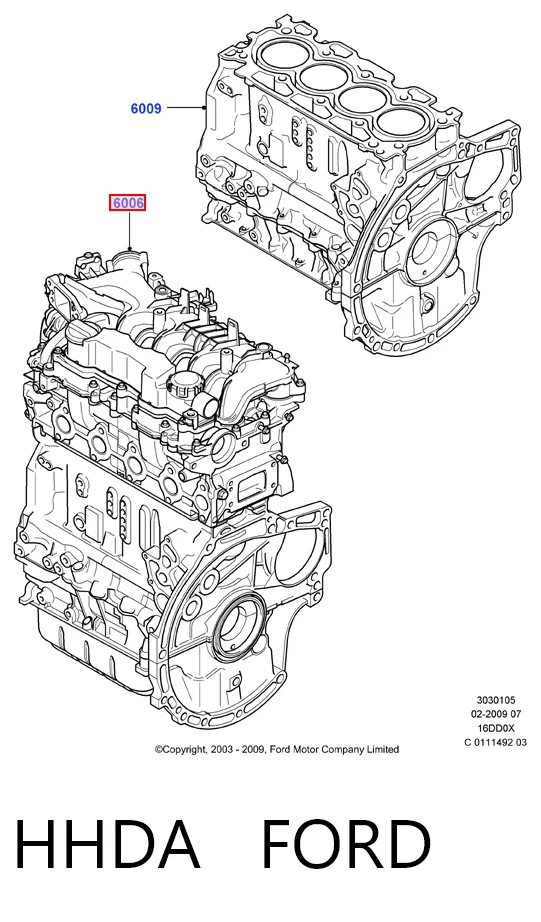 HHDA Ford Мотор в сборе