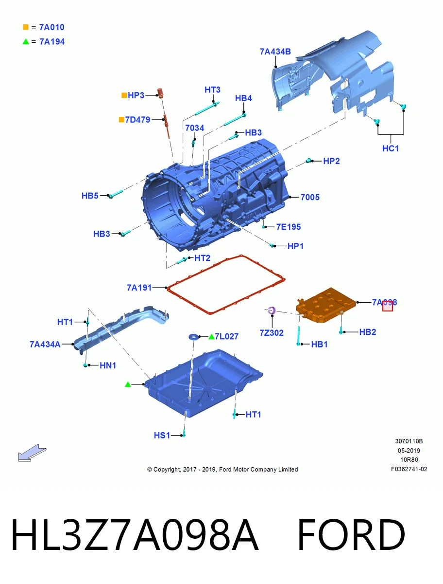 HL3Z7A098A Ford Масляный фильтр АКПП