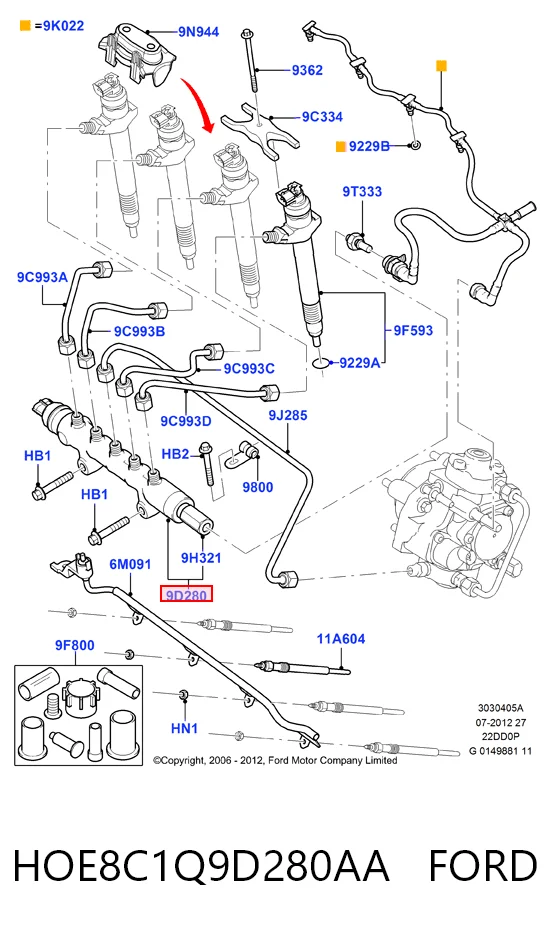 Рампа форсунок системы впрыска топлива SAT ST1483799 цена, от 29.53 USD