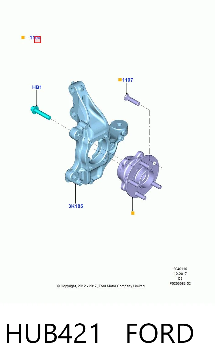 HUB421 Ford Ступица колеса передняя