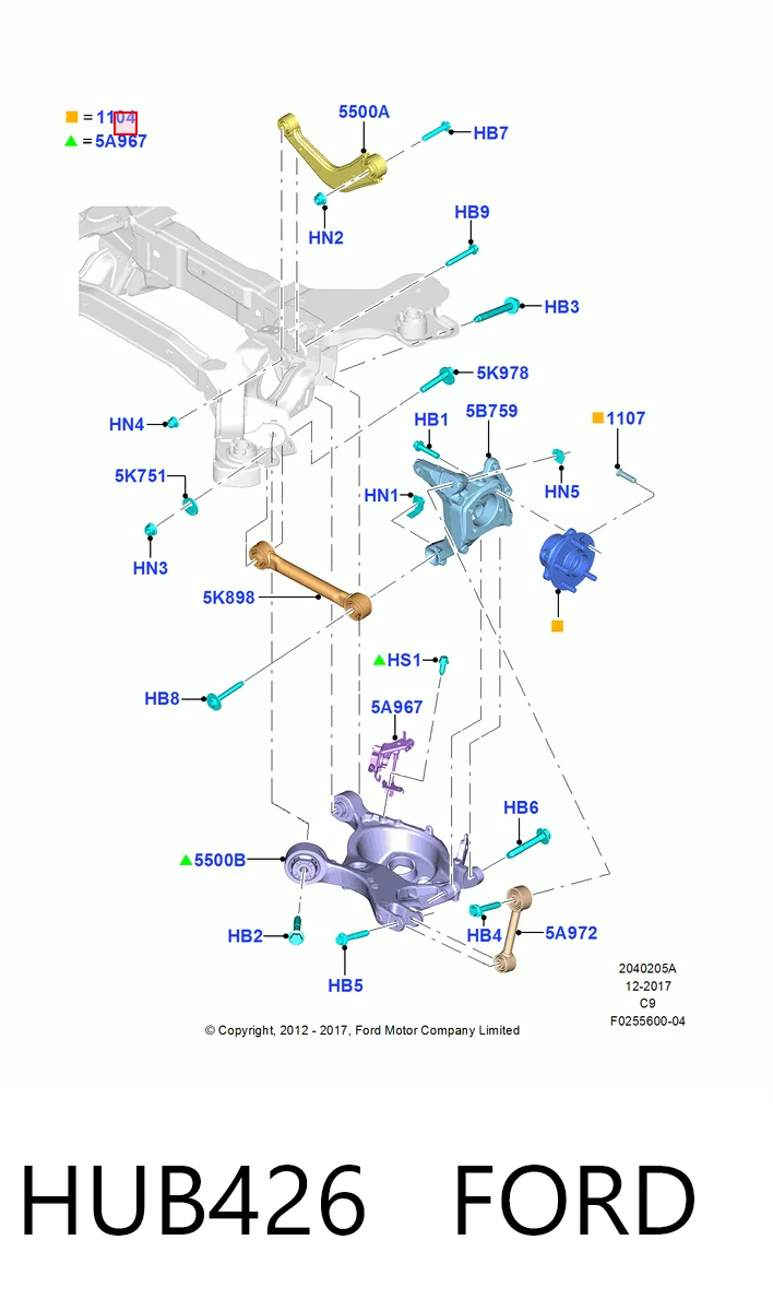 HUB426 Ford Ступица задняя левая