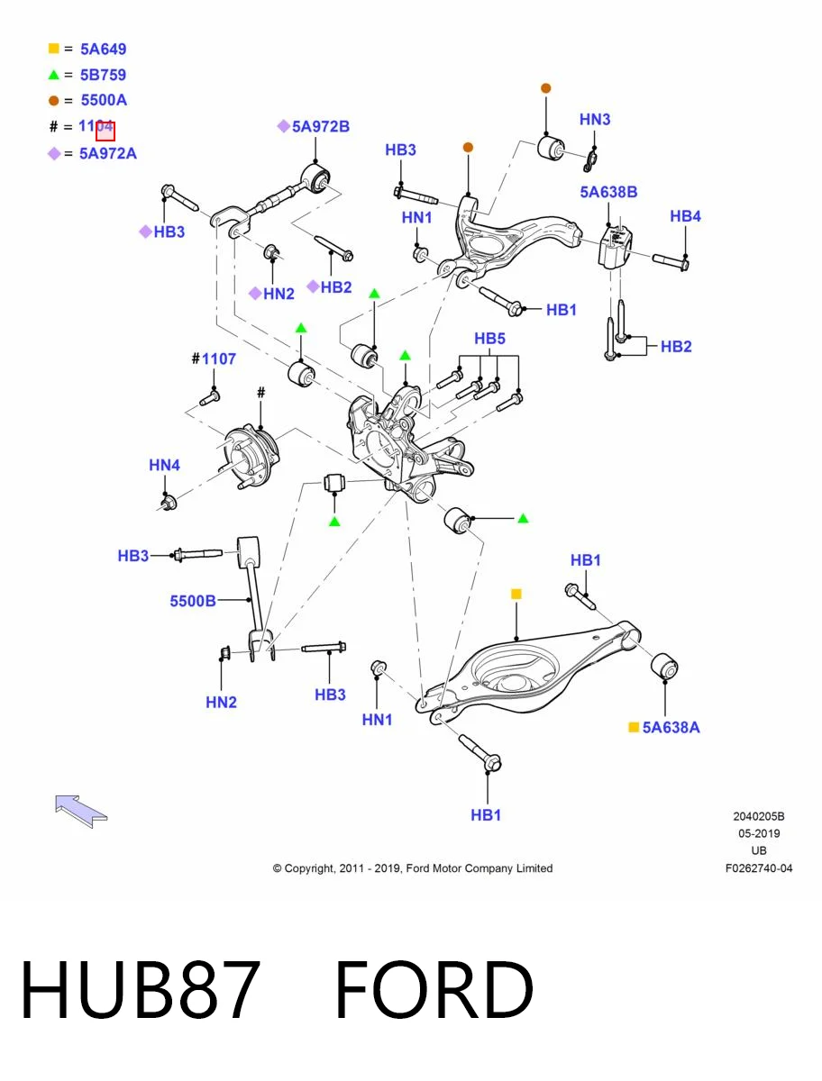 HUB87 Ford Ступица колеса передняя
