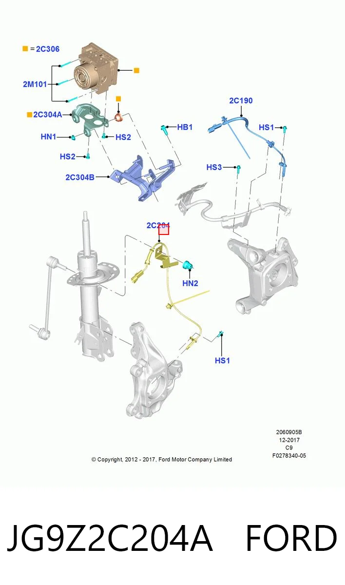 Датчик АБС (ABS) передний, правый SAT STBRAB379 цена, от 50.10 USD