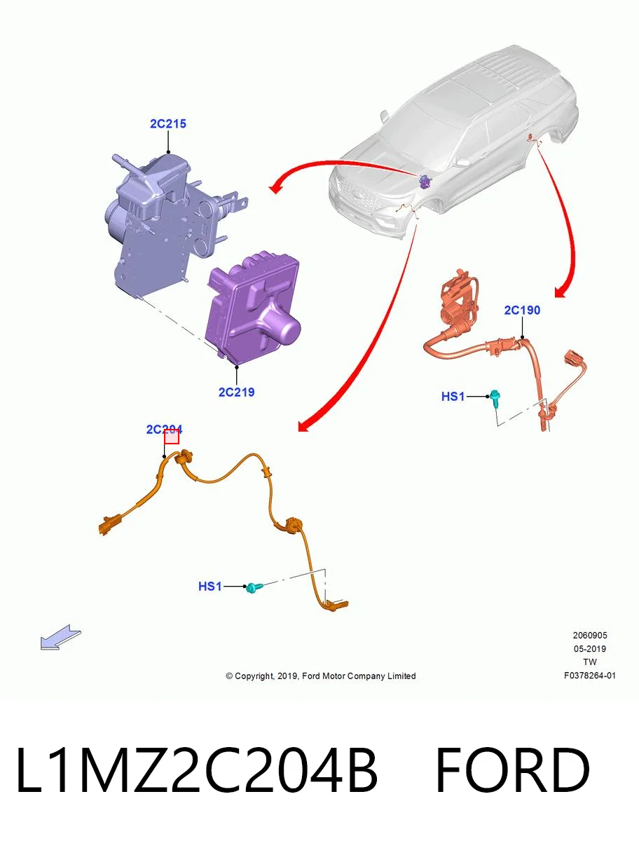 L1MZ2C204B Ford Датчик АБС