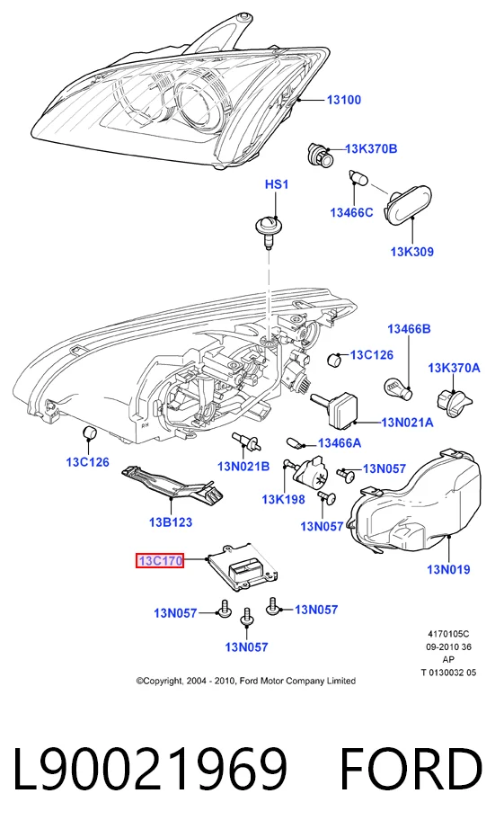 L90021969 Ford Блок розжига (ксенон)