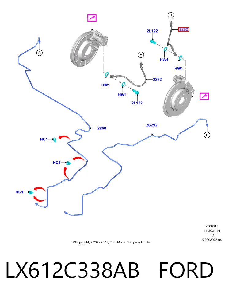 PHD2321 TRW Гибкая тормозная трубка задняя
