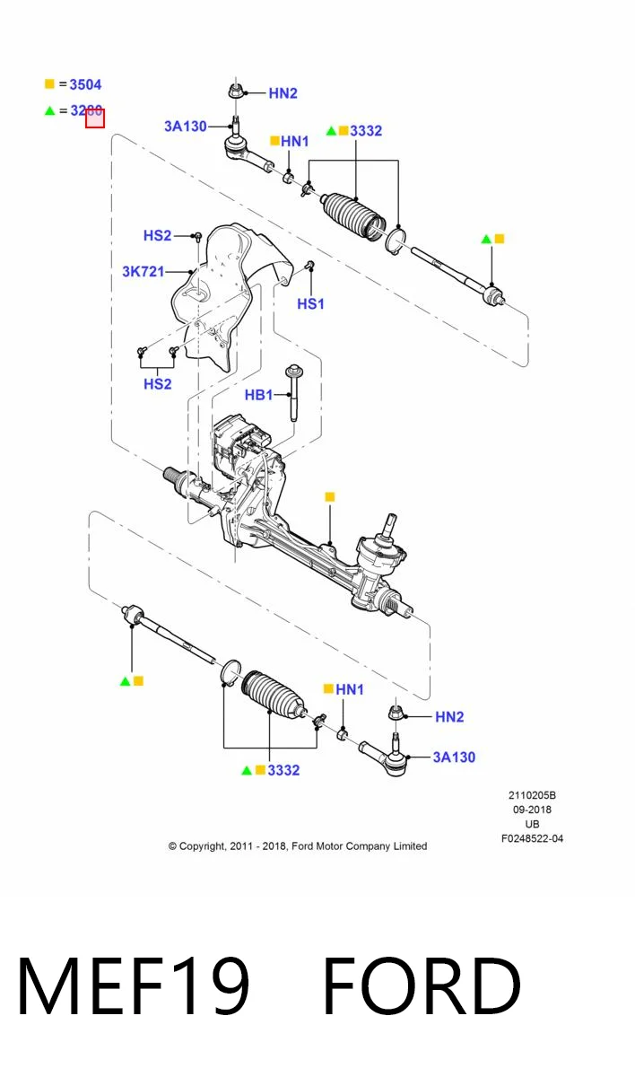MEF19 Ford Тяги рулевые