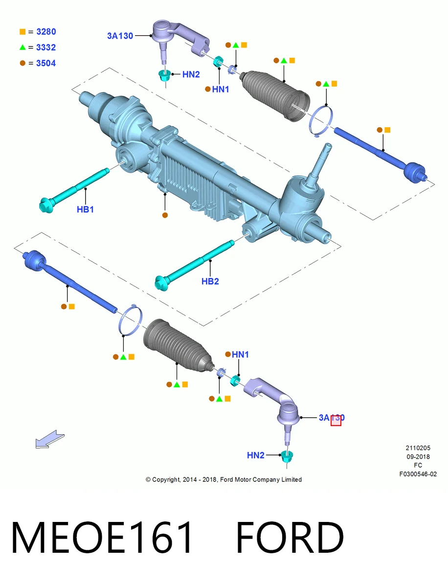 MEOE161 Ford Наружный наконечник рулевой тяги