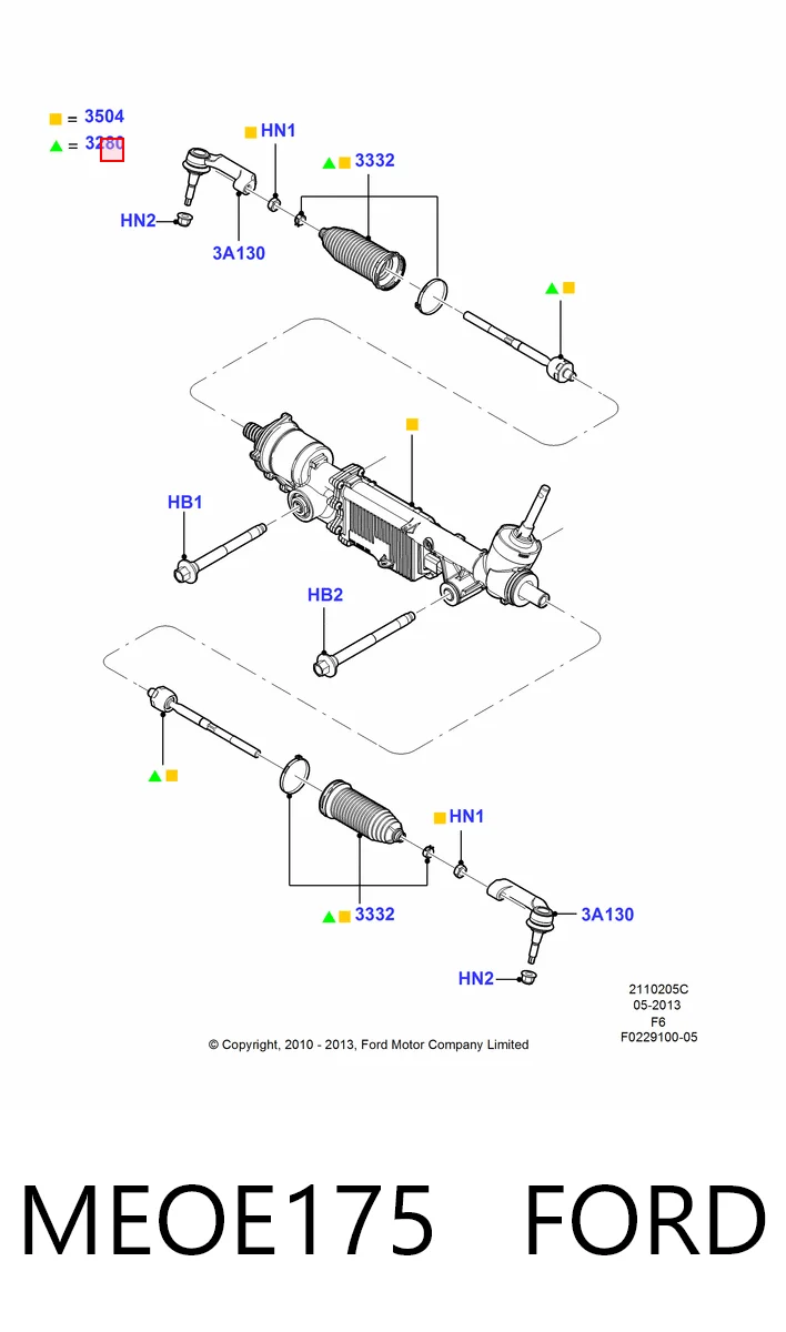 MEOE175 Ford Тяги рулевые