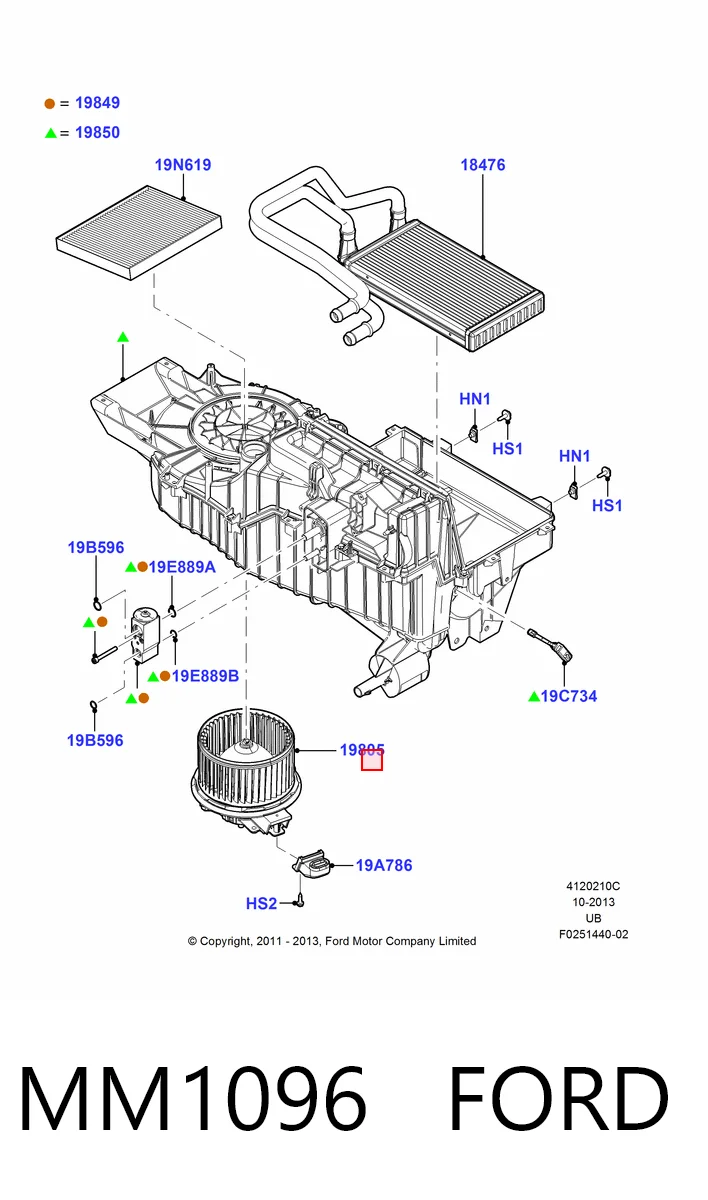  Вентилятор печки Ford Explorer 