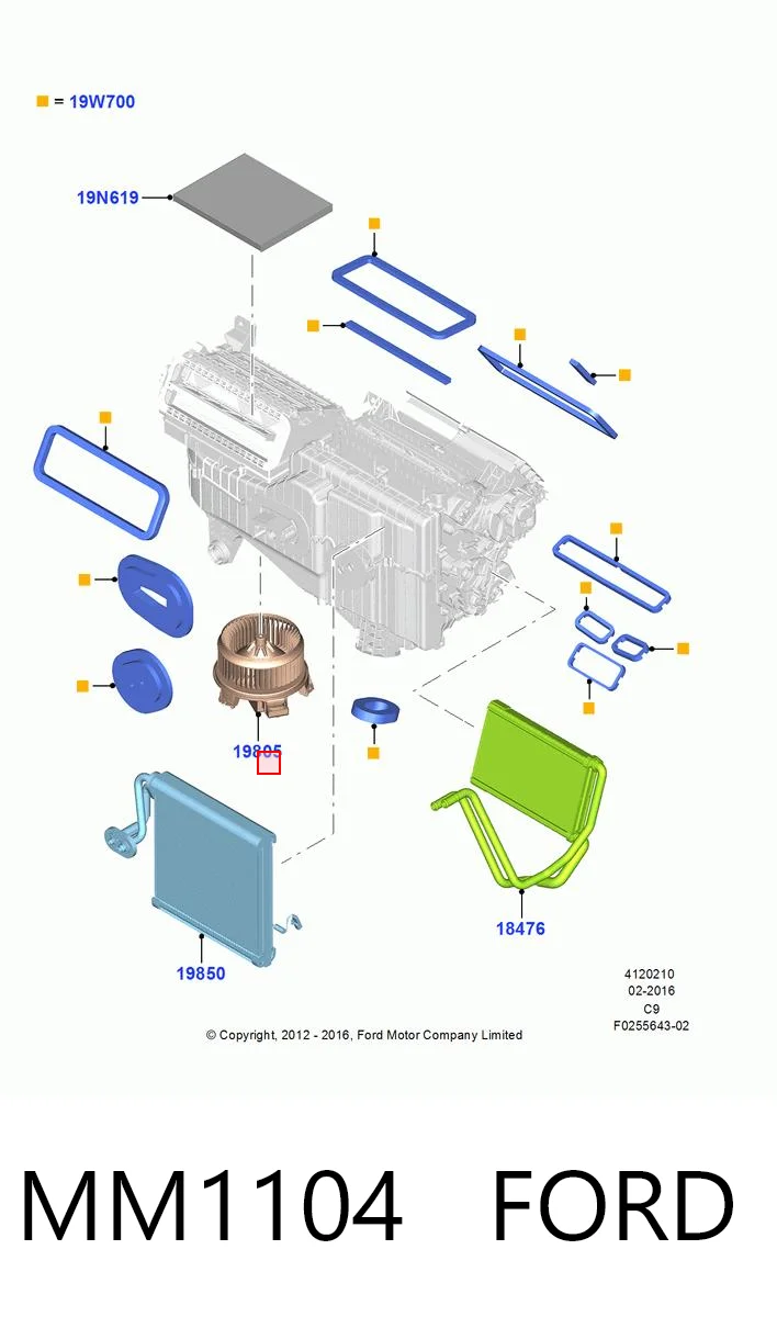 MM1104 Ford Электромотор печки
