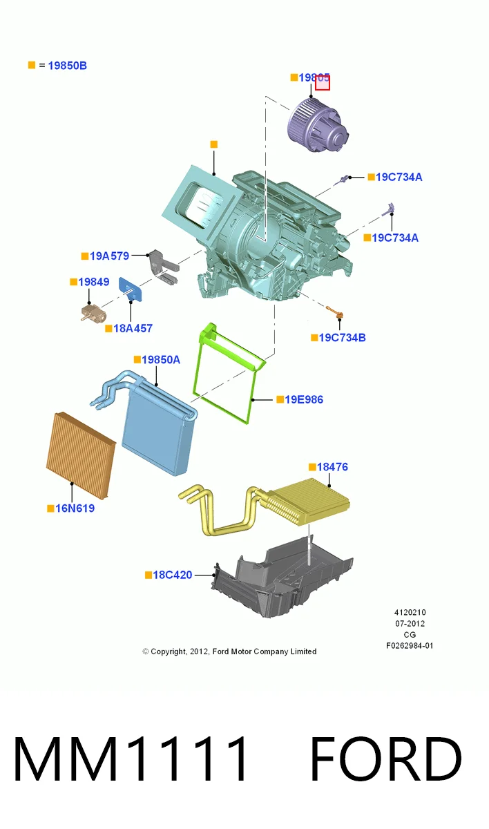  Вентилятор печки Ford Escape 2