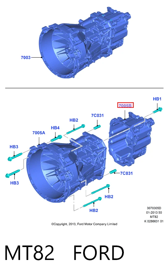 MT82 Ford КПП в сборе