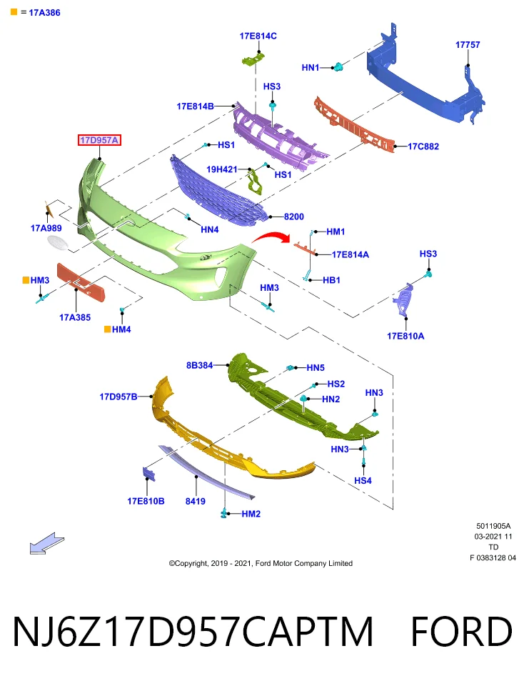 FO1014142 Various Бампер передний в сборе