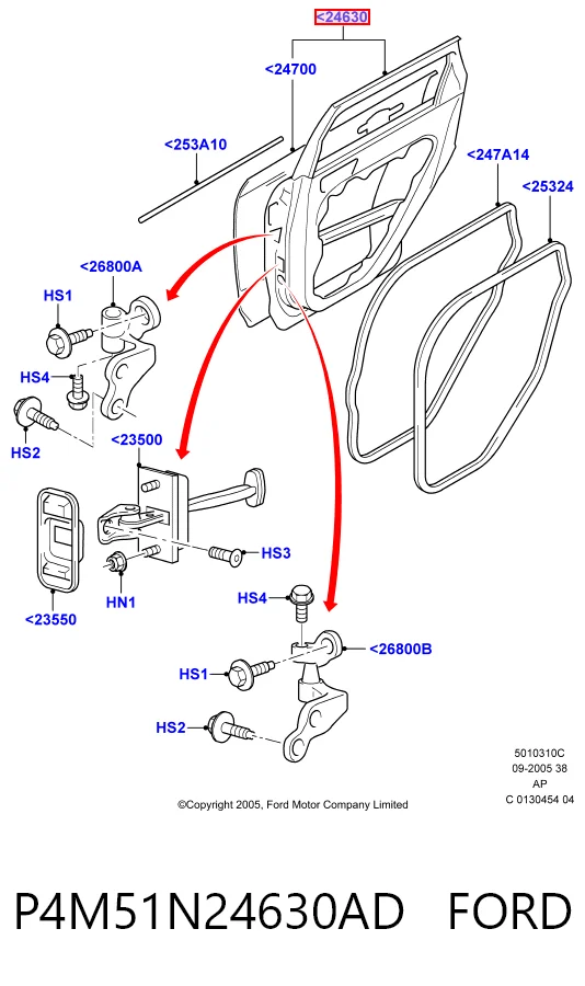  Дверь задняя правая Ford Focus 2